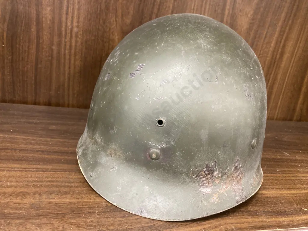 Vintage WWII US Army Military M1 Fiberglass Helmet With Liner Image 1++