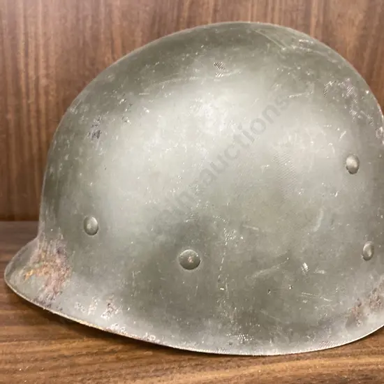 Vintage WWII US Army Military M1 Fiberglass Helmet With Liner