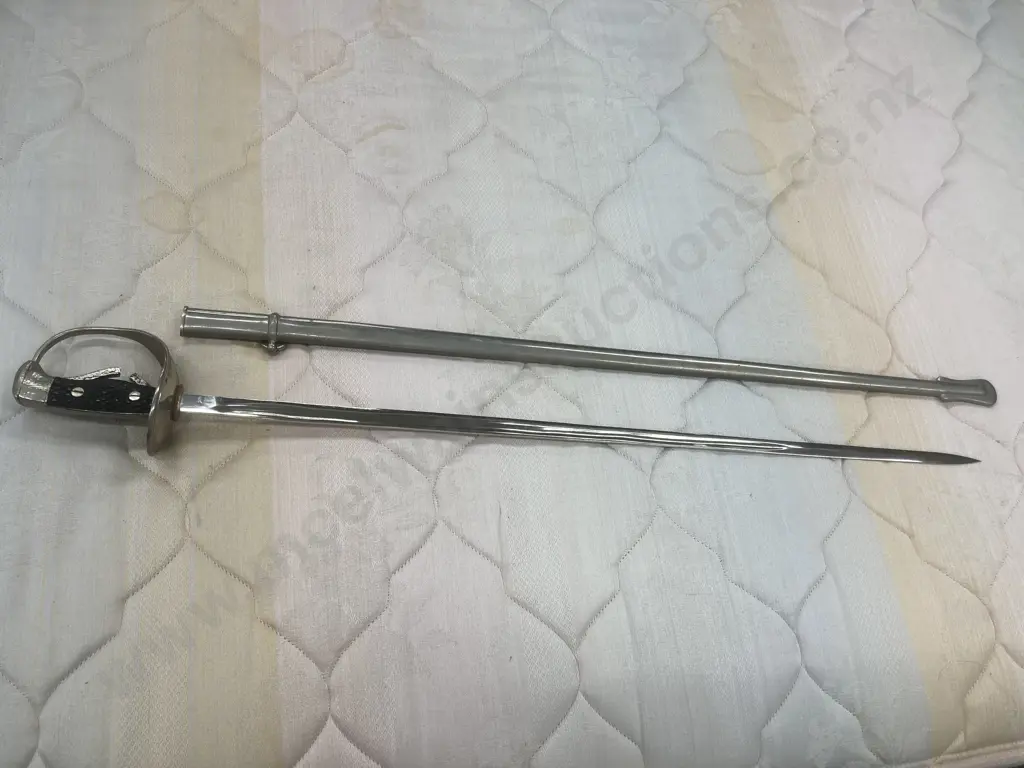 Vintage Sword & Scabbard, Marked Toledo Spain, L90cm (AF to Handle) Image 1++