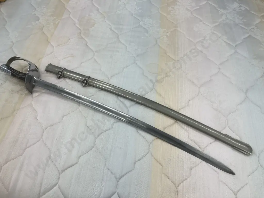 Vintage Sword & Scabbard, Marked A&E.R, L103cm Image 1++