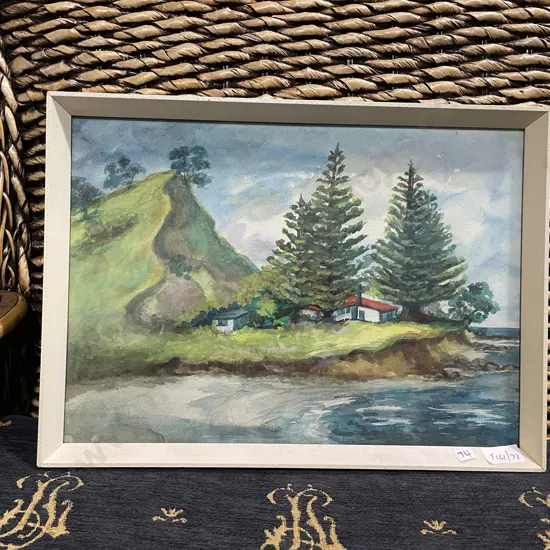Original Artwork - Watercolour signed and dated '58. 37 x 27 incl frame