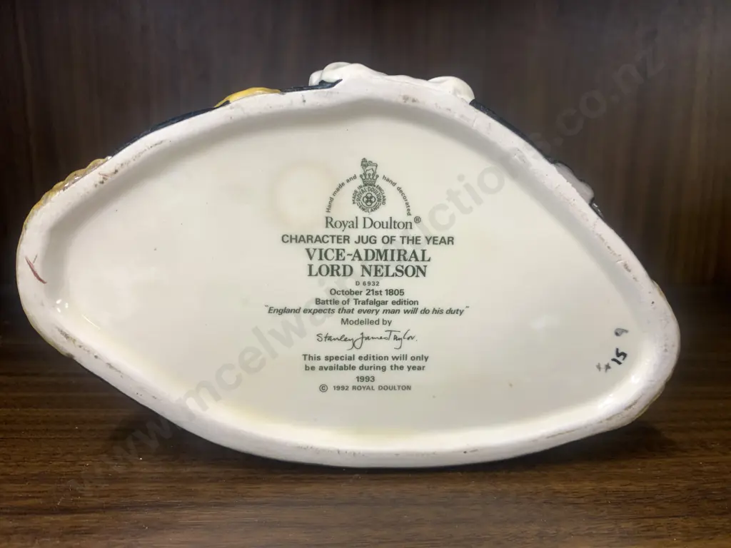 Royal Doulton Character Toby Jug Of The Year 'Vice-Admiral Lord Nelson' 16 x 18cm Image 1++