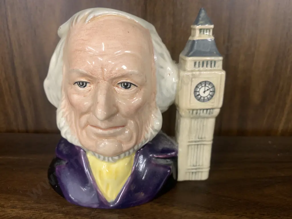 Royal Doulton Character Toby Jug 'John Doulton Big Ben 2 O'Clock' Collectors Club D6656, 11 x 12cm Image 1++