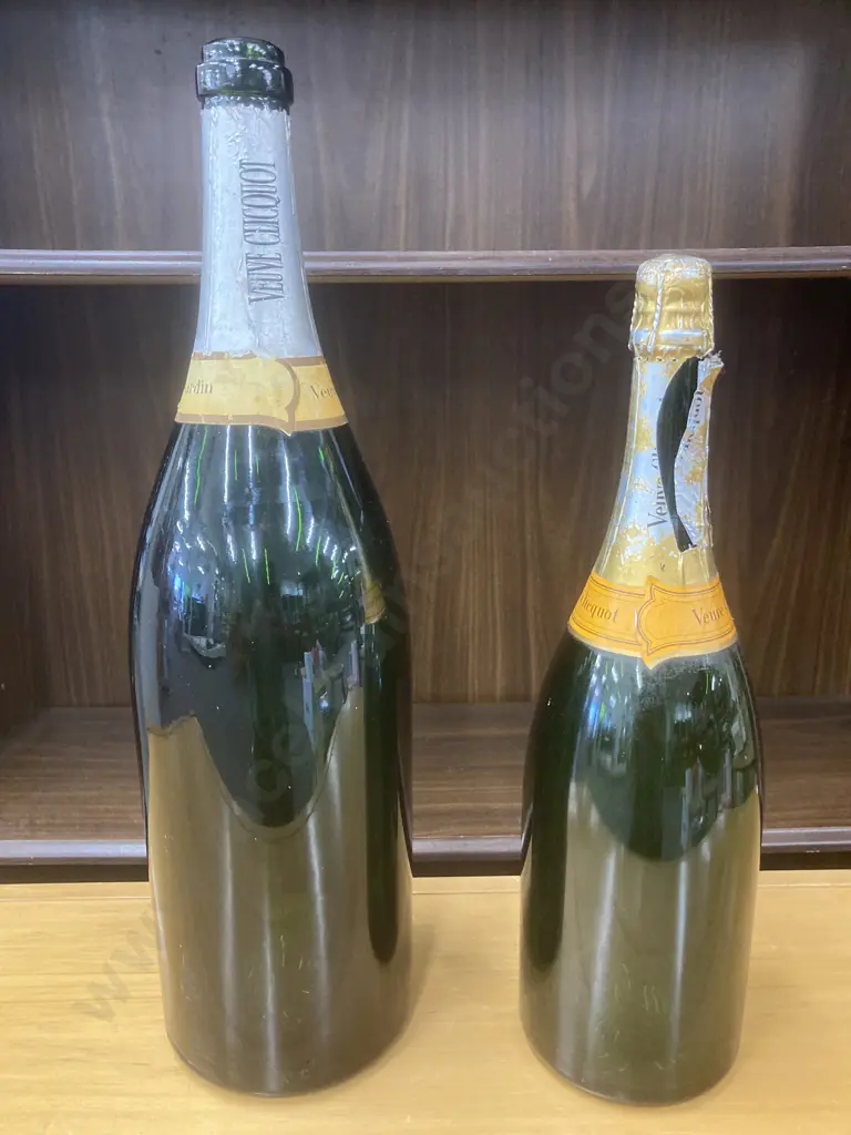 Vintage Veuve Clicquot Bottles, H48 & 39cm Image 1++