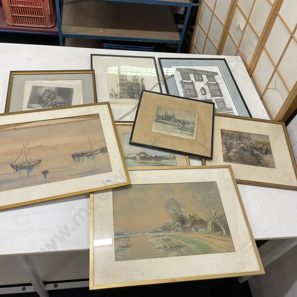 8 Assorted Antique Artworks Image 1++