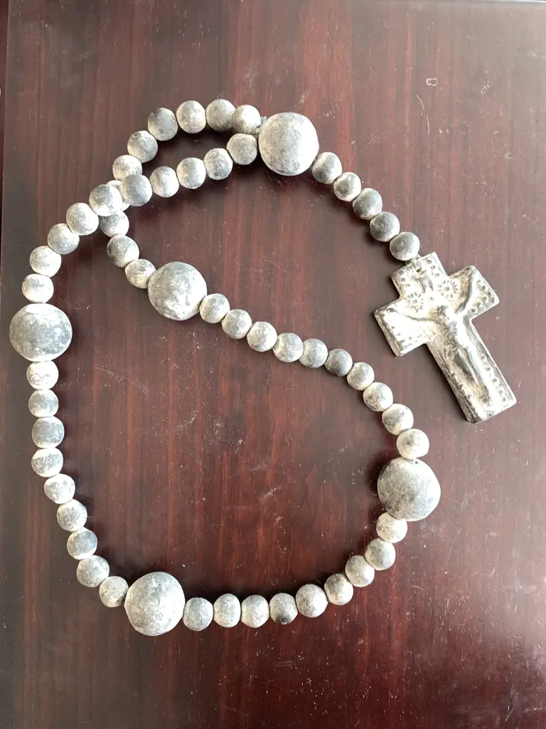 Rustic Hanging Rosary Beaded Decor Image 1++