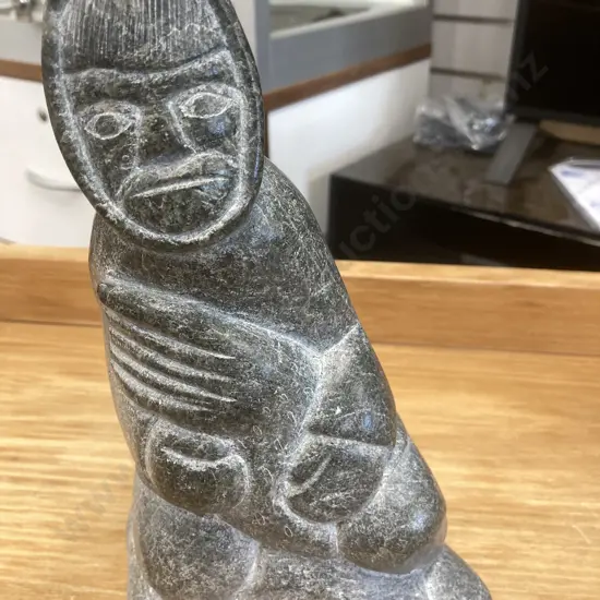 Vintage Inuit Soapstone Carving, 24 x 16cm