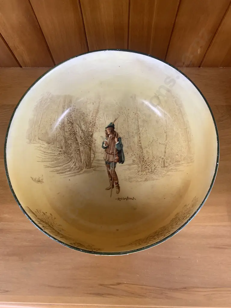Royal Doulton Shakespeare Series Ware Salad Bowl 'Rosalind', D3746, 10 x 30cm Image 1++