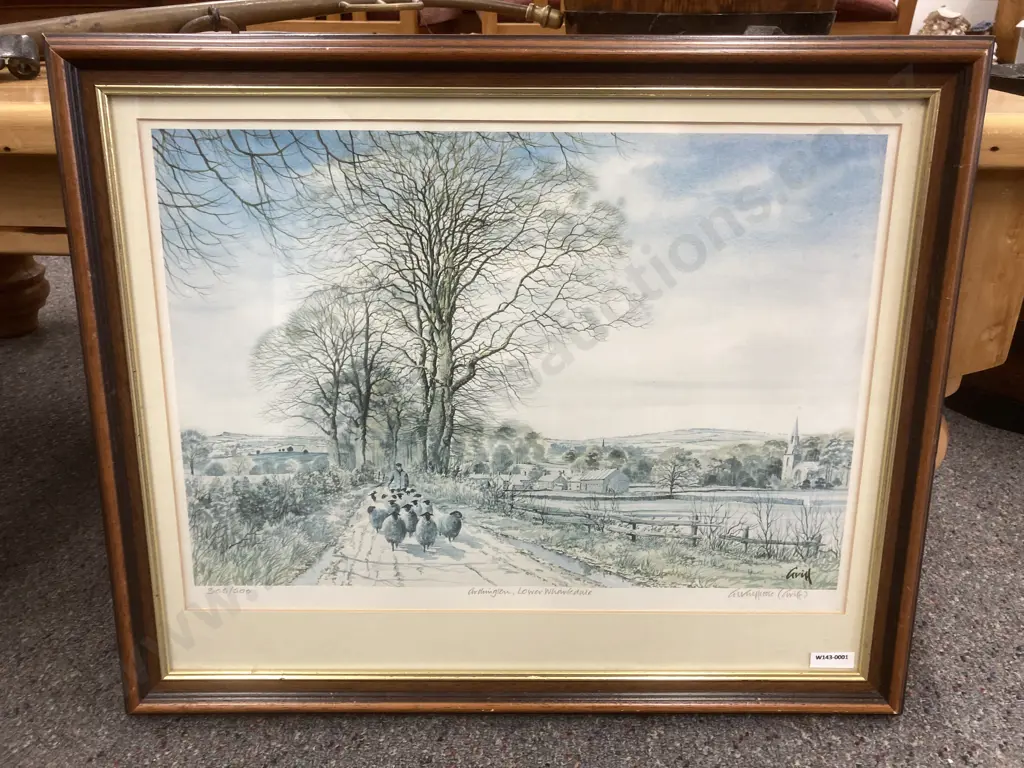 Framed Artwork by Griff Titled  'Arthington, Lower Wharfedale' 305/500, 47 x 57cm Image 1++