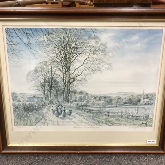 Framed Artwork by Griff Titled  'Arthington, Lower Wharfedale' 305/500, 47 x 57cm