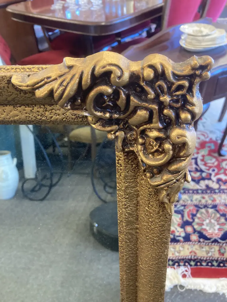 Vintage Large Gilt Ornate Rectangular Mirror, 1100 x 1350cm Image 1++