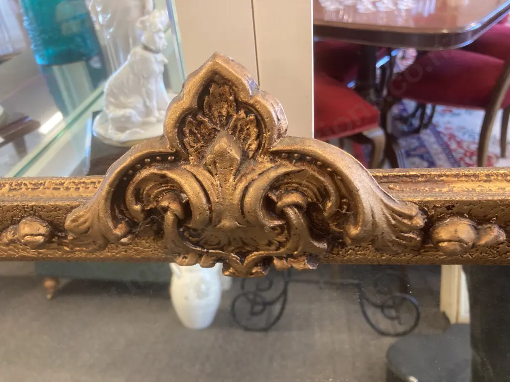 Vintage Large Gilt Ornate Rectangular Mirror, 1100 x 1350cm Image 1++