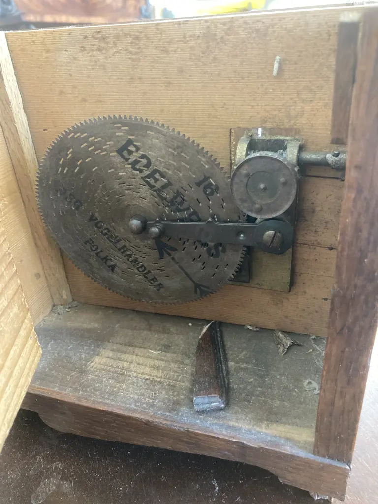Antique Georgian Symphonion Music Box With 13 Discs, Plays Well But AF Condition, H23 L38 D18cm Image 1++