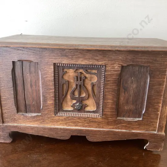 Antique Georgian Symphonion Music Box With 13 Discs, Plays Well But AF Condition, H23 L38 D18cm