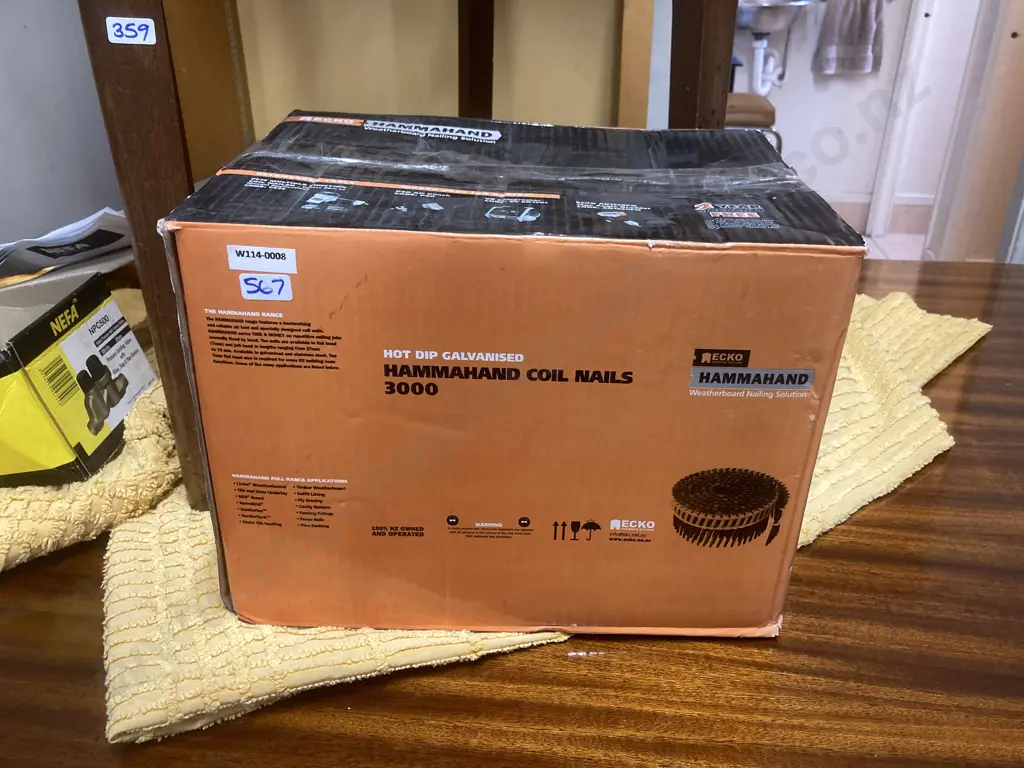 Ecko Hammahand Coil Nails 3000, 2.80 x 60 Jolt Head, Galvanised Image 1++