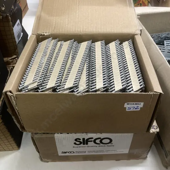 Sifco 38 x 3.33mm Galvanised Metal Connector Stick Nails, 2 Boxes of 4000 Nails (MCN3831G)