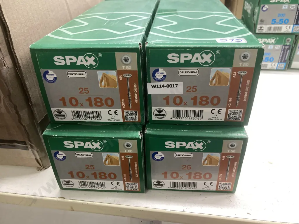 Delta-Seal Timber Construction Screws 10x180mm, 4 Boxes of 25 (0251641001805) Image 1++
