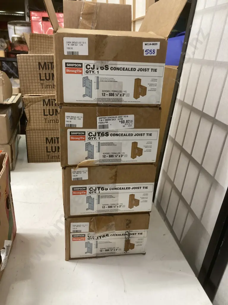 Simpson Concealed Joist Ti-Kits - 90 x 286mm Galv X 4 (CTJ6S) Image 1++