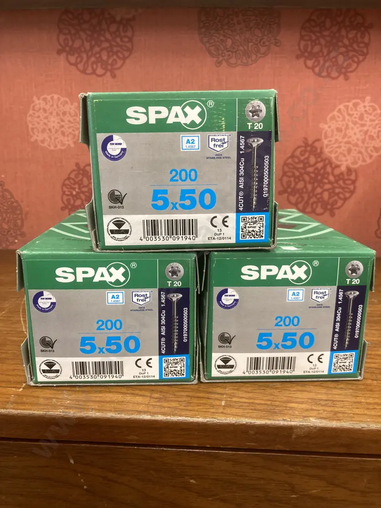 Delta-Seal Timber Construction Screws 5x50mm T20, 3 Boxes of 200 (0197000500503) Image 1++