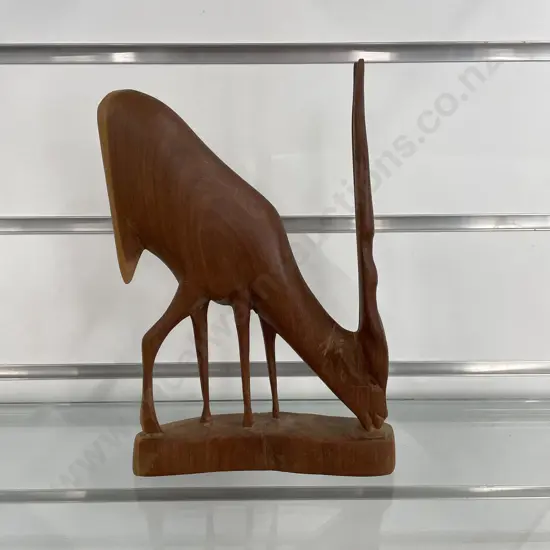 Carved Wooden Impala. H22cm