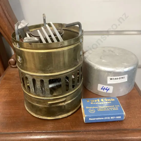 Camping Burner Brass with cutlery