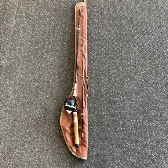 Zebflex FasTaper No 8900-7 foot rod with Zebco 808 reel and case