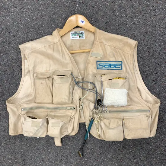 White River Fly Shop Vest with Sundries. Size 2XL