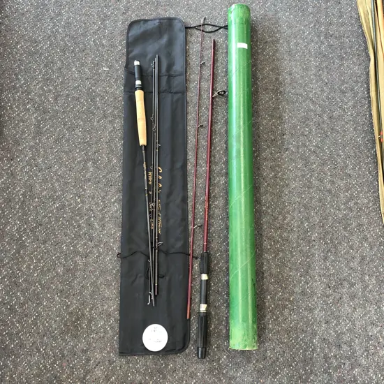 Abu Garcia Max Special Graphite Composite MSS60L 6 foot Rod with tube and Cabblas Wind River 9 foot rod in bag