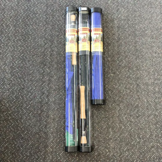 3 Pflueger IM-6 Fly fishing rods - two are 4 pce, one 5 piece