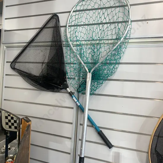 Large Triangular & Aluminium Landing Nets x 2