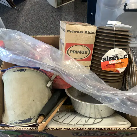 Box Lot Camping Sundries 