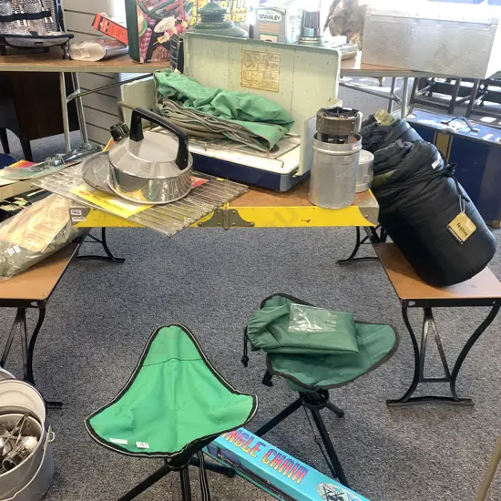 Fold-Out Outdoor Table With Four Seats Yellow / Black Wooden Top And Seats