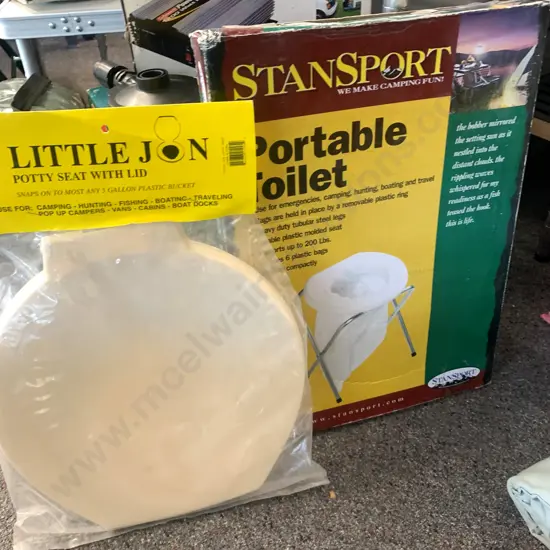 Stan Sport Portable Toilet with Little Jon Potty Seat with lid