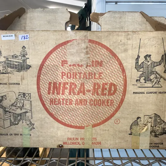 Vintage Paulin Portable Infra-Red Heater & Cooker In Box