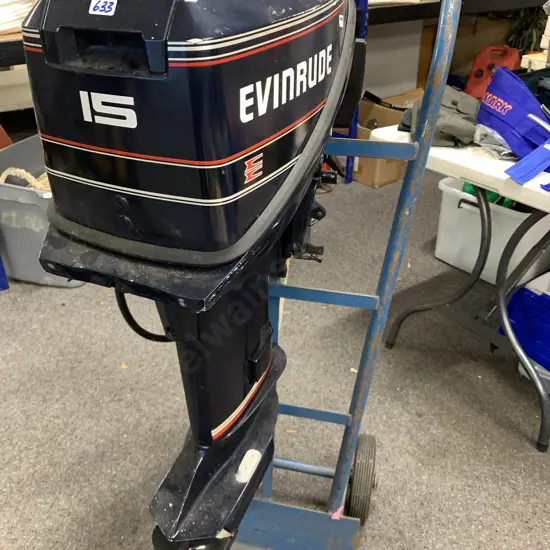 Evinrude 15 Outboard Motor (Sack Barrow Not Included)