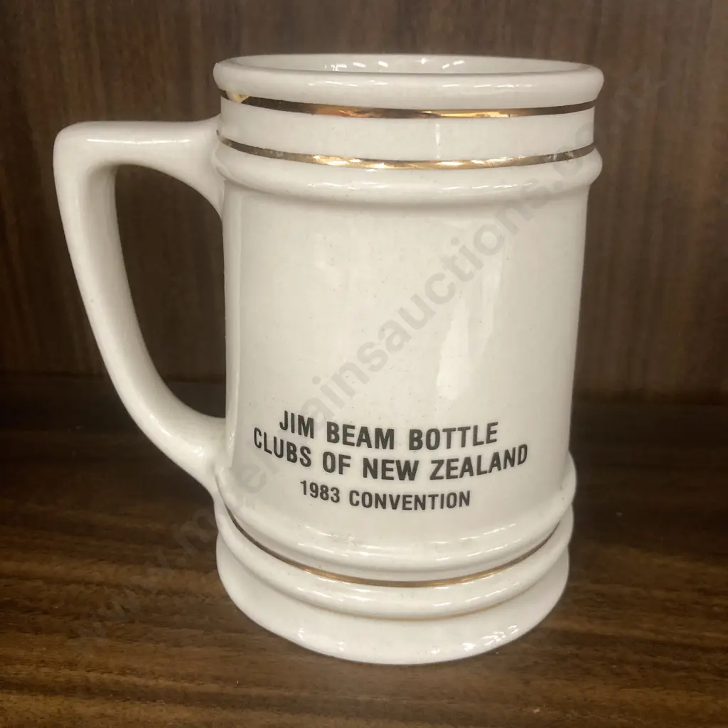 Jim Beam Bottle Clubs Of NZ 1983 Convention Tankard 'Tui', H12.5 W13cm, Marked On Base Image 1++