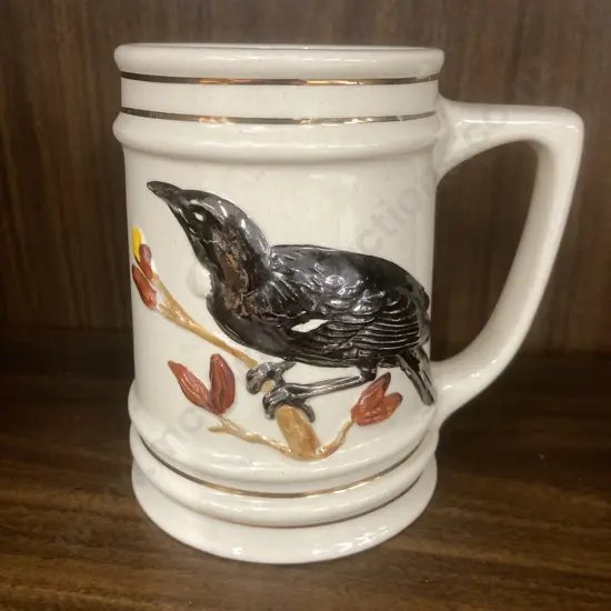 Jim Beam Bottle Clubs Of NZ 1983 Convention Tankard 'Tui', H12.5 W13cm, Marked On Base