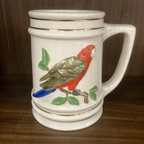 Jim Beam Bottle Clubs Of Australia 1983 Convention Tankard 'Galah', H12.5 W13cm, Marked On Base
