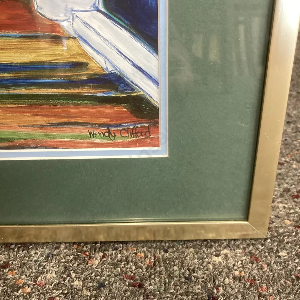 Framed Artwork by Wendy Clifford, 56 x 45cm Image 1++