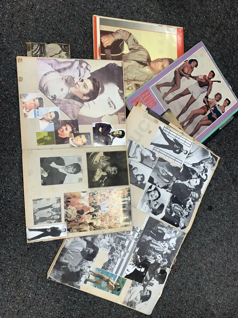Assortment of Elvis Presley Memorabilia - scrap books, phones, news clippings etc Image 1++