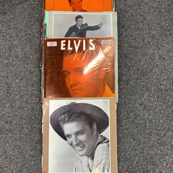 Assortment of Elvis Presley Memorabilia - scrap books, phones, news clippings etc