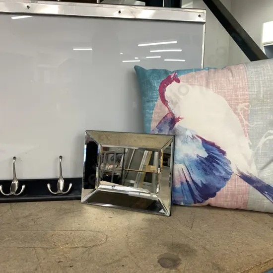 'Pigeon' Cushion, Mirror Tray & Coat Hook