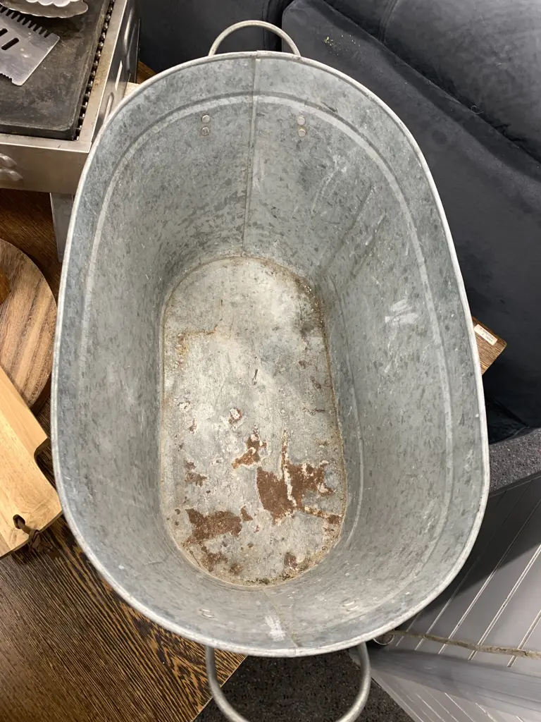 Oval 'Cold Drinks' Bin, Double Handled, H28 W60 D30cm Image 1++