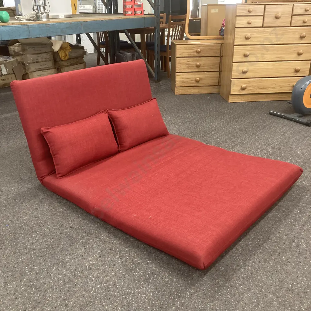 iFurniture Fidel Convertible Two Seater Sofa Bed, Burgundy, 70 x 120cm Image 1++