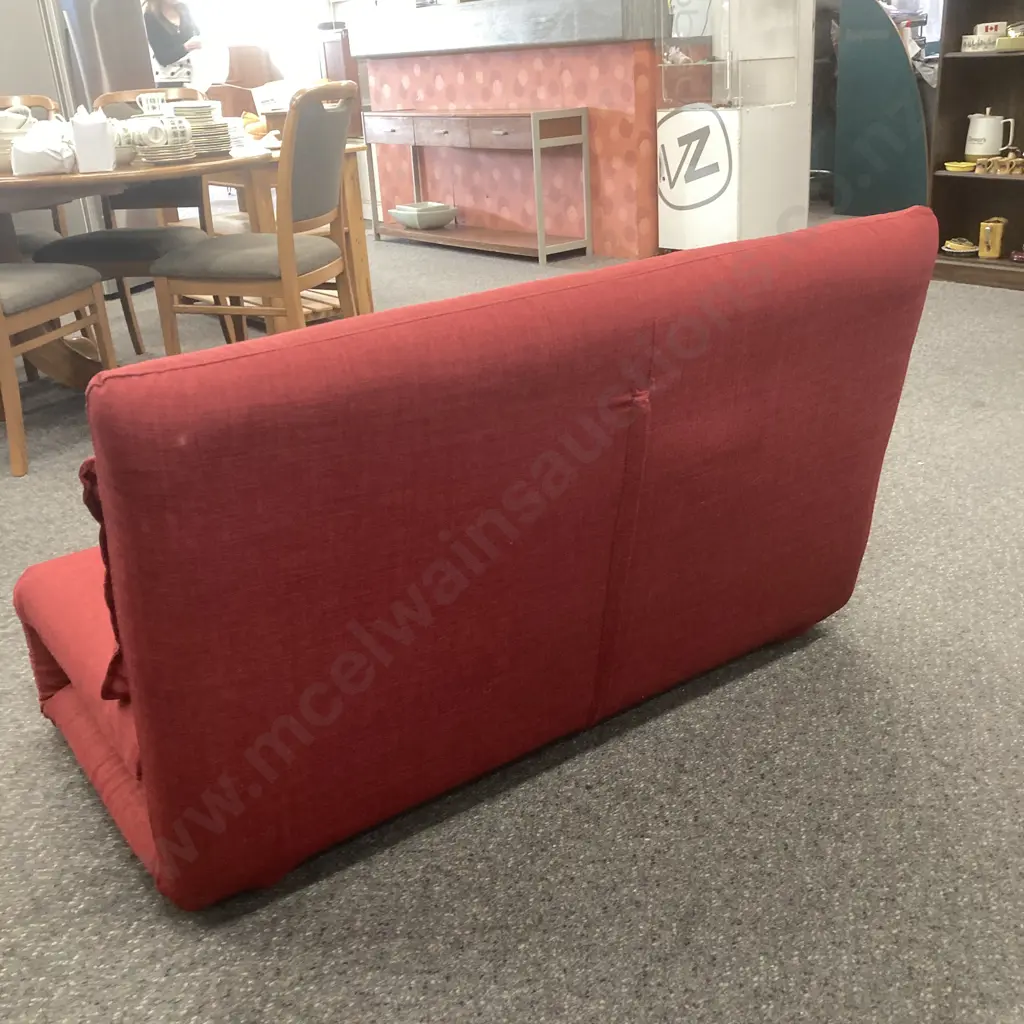 iFurniture Fidel Convertible Two Seater Sofa Bed, Burgundy, 70 x 120cm Image 1++