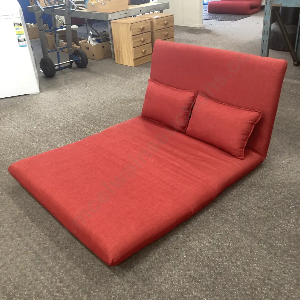 iFurniture Fidel Convertible Two Seater Sofa Bed, Burgundy, 70 x 120cm Image 1++