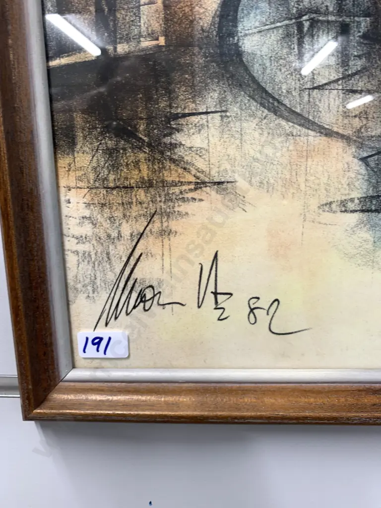 Framed Vintage Artwork 'River Scene' Signed By Artist, 55 x 40cm Image 1++