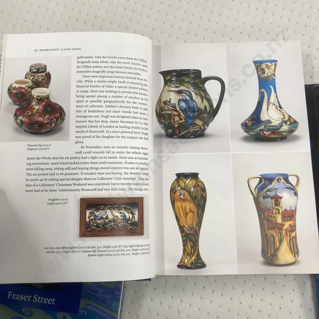 Moorcroft 'The Phoenix Years', 'Winds Of Change' & 'A New Dawn' By Fraser Street Hardcovers & Dust Jackets Image 1++