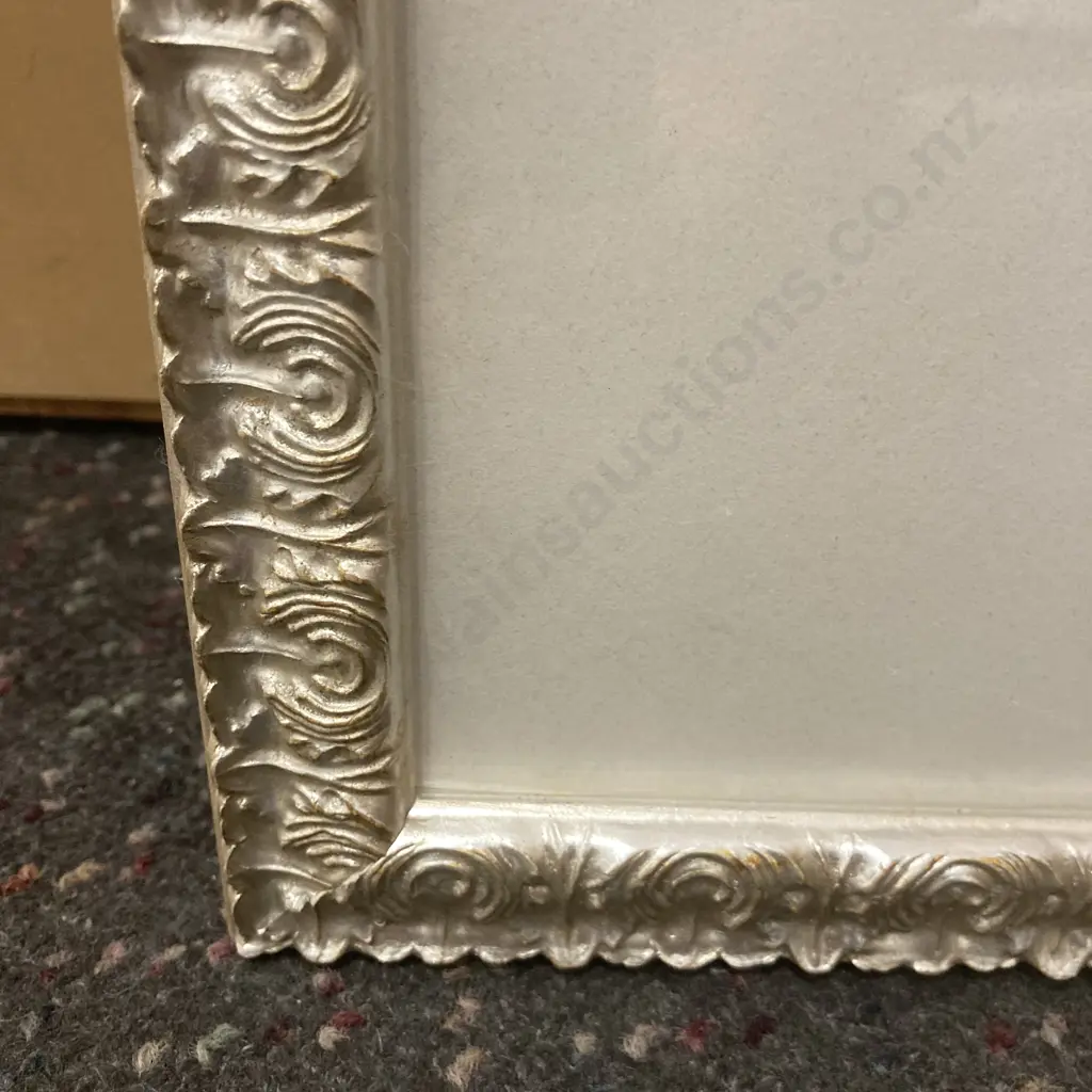 Original Water Colour By D Blair of a Lady In A Sundress, Ornate Silver Colour Frame, 97 x  74cm Image 1++