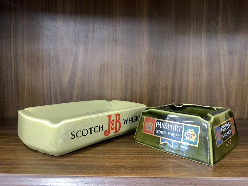 Wade Pdm Vintage Retro Rare Passport Scotch Whisky Pub Ashtray With J&B Scotch Whisky Ashtray Image 1++